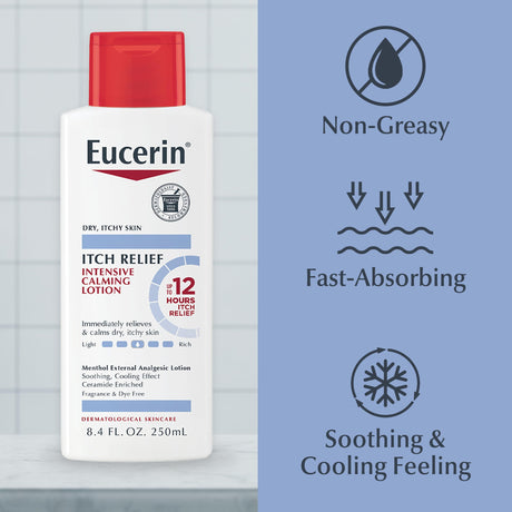 Eucerin Itch Relief Intensive Calming Lotion, Unscented, 8.4 oz