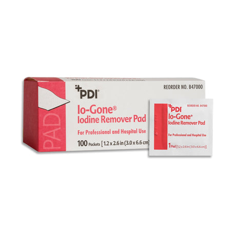 Io-Gone Iodine Removal Wipe, 3 x 6.6 centimeters - B47000-Single - LL Medico