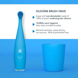 ISSA baby Soft Silicone Sonic Toothbrush, Bubble Blue Dino - F9861-Single - LL Medico