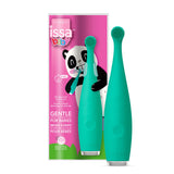 ISSA baby Soft Silicone Sonic Toothbrush, Kiwi Green Panda - F9892-Single - LL Medico