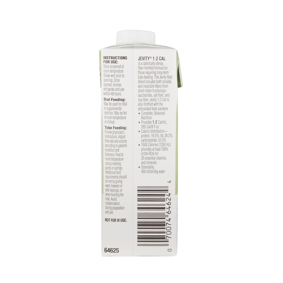 Jevity 1.2 Cal Nutrition Drink with Fiber, Unflavored, 8 oz - 64625-Single - LL Medico