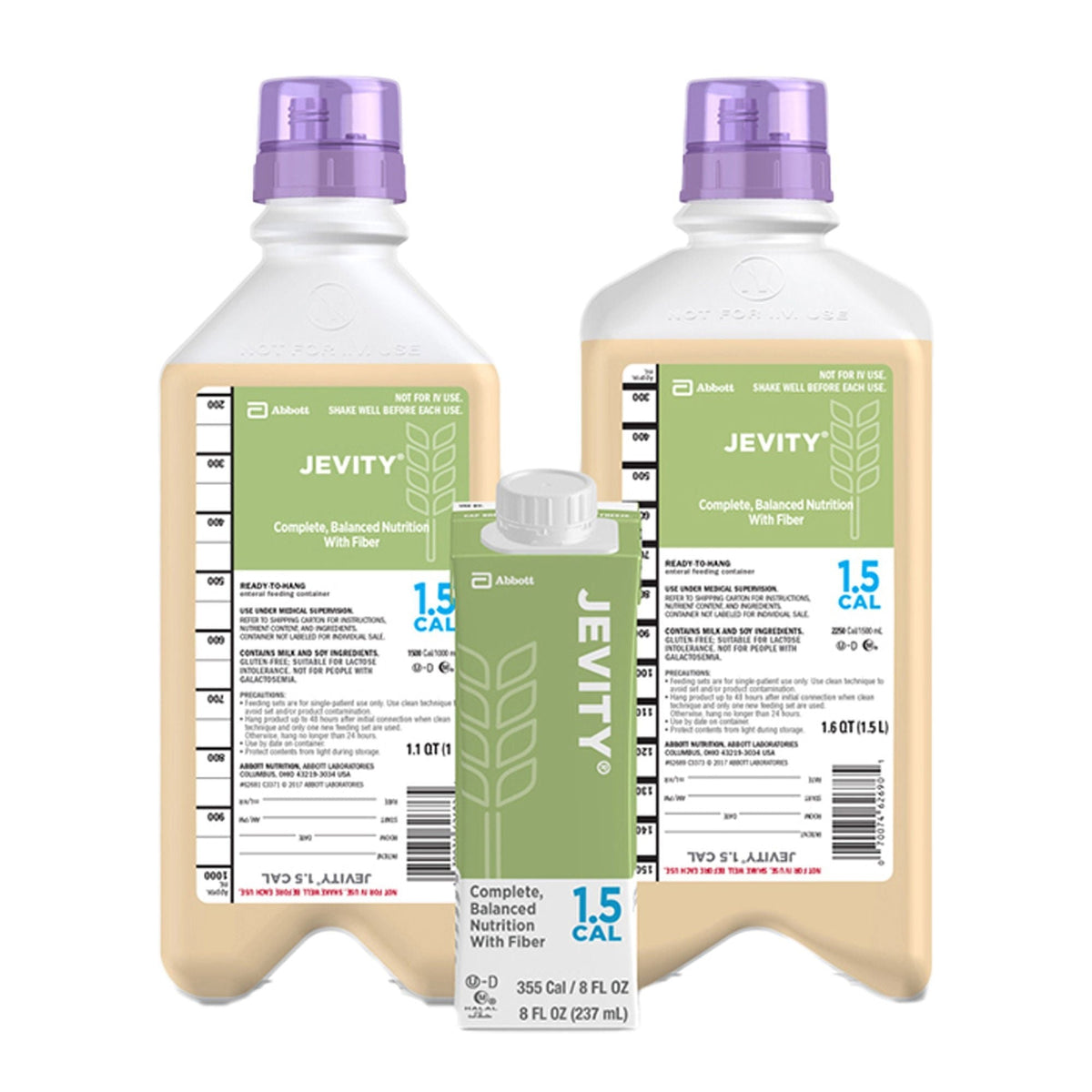 Jevity 1.5 Cal Tube Feeding Formula, Unflavored, 33.8 oz - 62681-Single - LL Medico