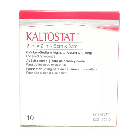 Kaltostat Calcium Alginate Dressing, Sterile, 2" x 2", White - 168210-Single - LL Medico