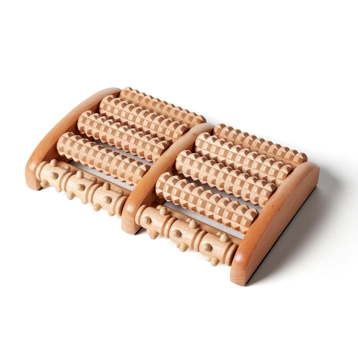 Kanjo Acupressure Foot Massager Multi-Roller, Wooden, 7" x 10" - KANROLLMW-Single - LL Medico