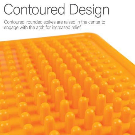 Kanjo Acupressure Foot Pain Relief Mat, Orange, 10.5" x 13.5" - KANFOOTO-Single - LL Medico