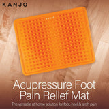 Kanjo Acupressure Foot Pain Relief Mat, Orange, 10.5" x 13.5" - KANFOOTO-Single - LL Medico