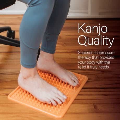 Kanjo Acupressure Foot Pain Relief Mat, Orange, 10.5" x 13.5" - KANFOOTO-Single - LL Medico