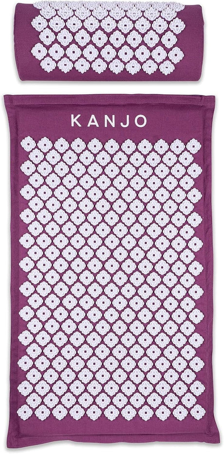 Kanjo Acupressure Mat and Pillow Set, Back Pain Relief, Navy Blue, 17" x 28" - KANNAVM-Each - LL Medico