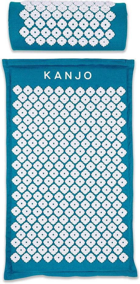 Kanjo Acupressure Mat and Pillow Set, Back Pain Relief, Navy Blue, 17" x 28" - KANNAVM-Each - LL Medico