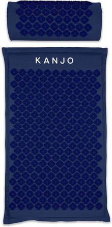 Kanjo Acupressure Mat and Pillow Set, Back Pain Relief, Navy Blue, 17" x 28" - KANNAVM-Each - LL Medico