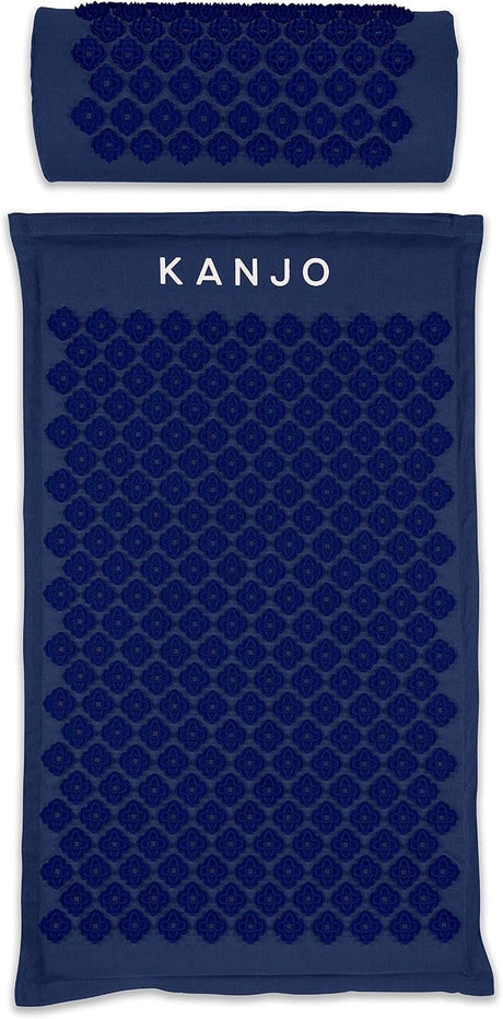 Kanjo Acupressure Mat and Pillow Set, Back Pain Relief, Navy Blue, 17" x 28" - KANNAVM-Each - LL Medico