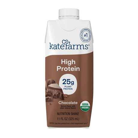 Kate Farms High Protein Nutrition Shake, Chocolate, Case/12 - 811112031482-Case - LL Medico