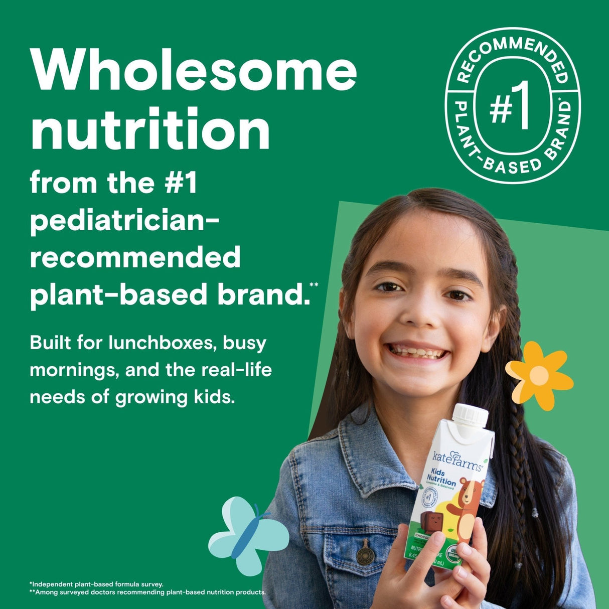 Kate Farms Kid's Nutrition Shake, Chocolate, Case/12 - 811112031222-Case - LL Medico