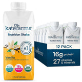 Kate Farms Nutrition Shake, Vanilla, Case/12 - 811112030591-Case - LL Medico