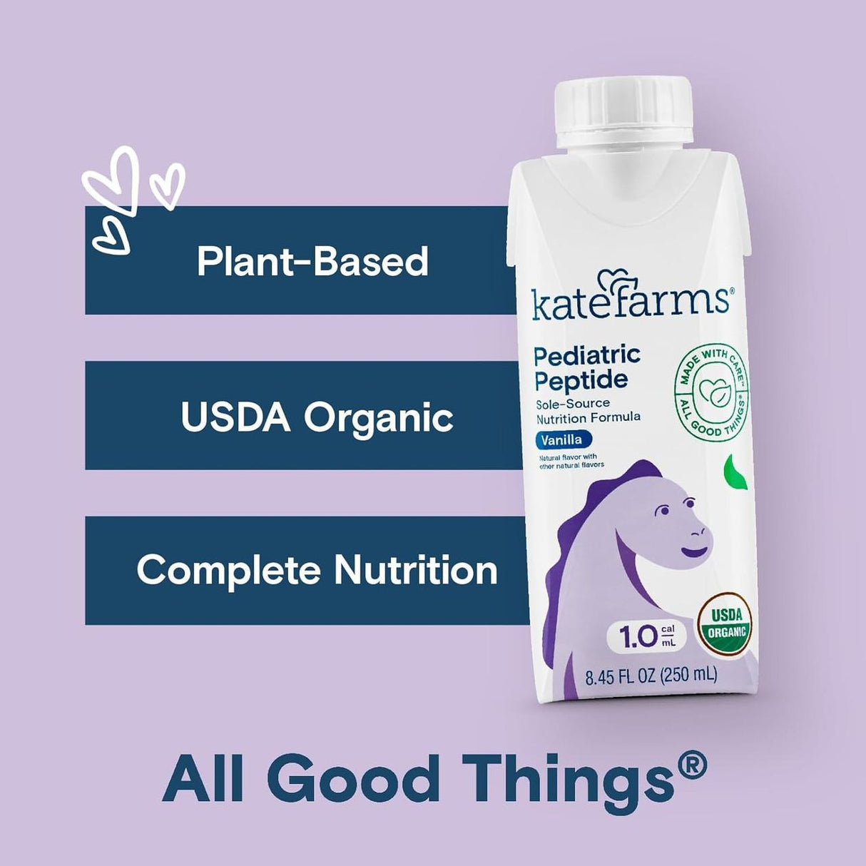 Kate Farms Pediatric Peptide Formula 1.0, Vanilla - 811112030539-Single - LL Medico