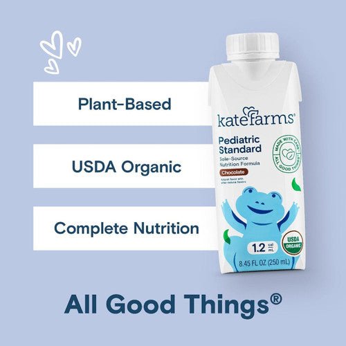 Kate Farms Pediatric Standard Formula 1.2, Chocolate, CS/12 - 811112030713-Case - LL Medico