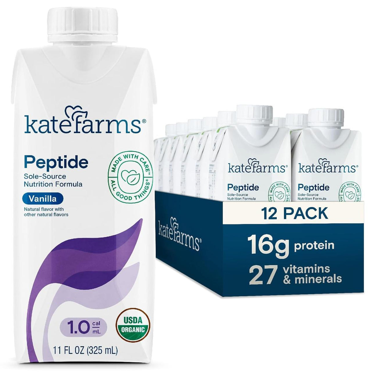 Kate Farms Peptide 1.0, Vanilla, CS/12 - 811112030553-Case - LL Medico