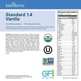 Kate Farms Standard Formula 1.4, Vanilla - 811112030430-Single - LL Medico