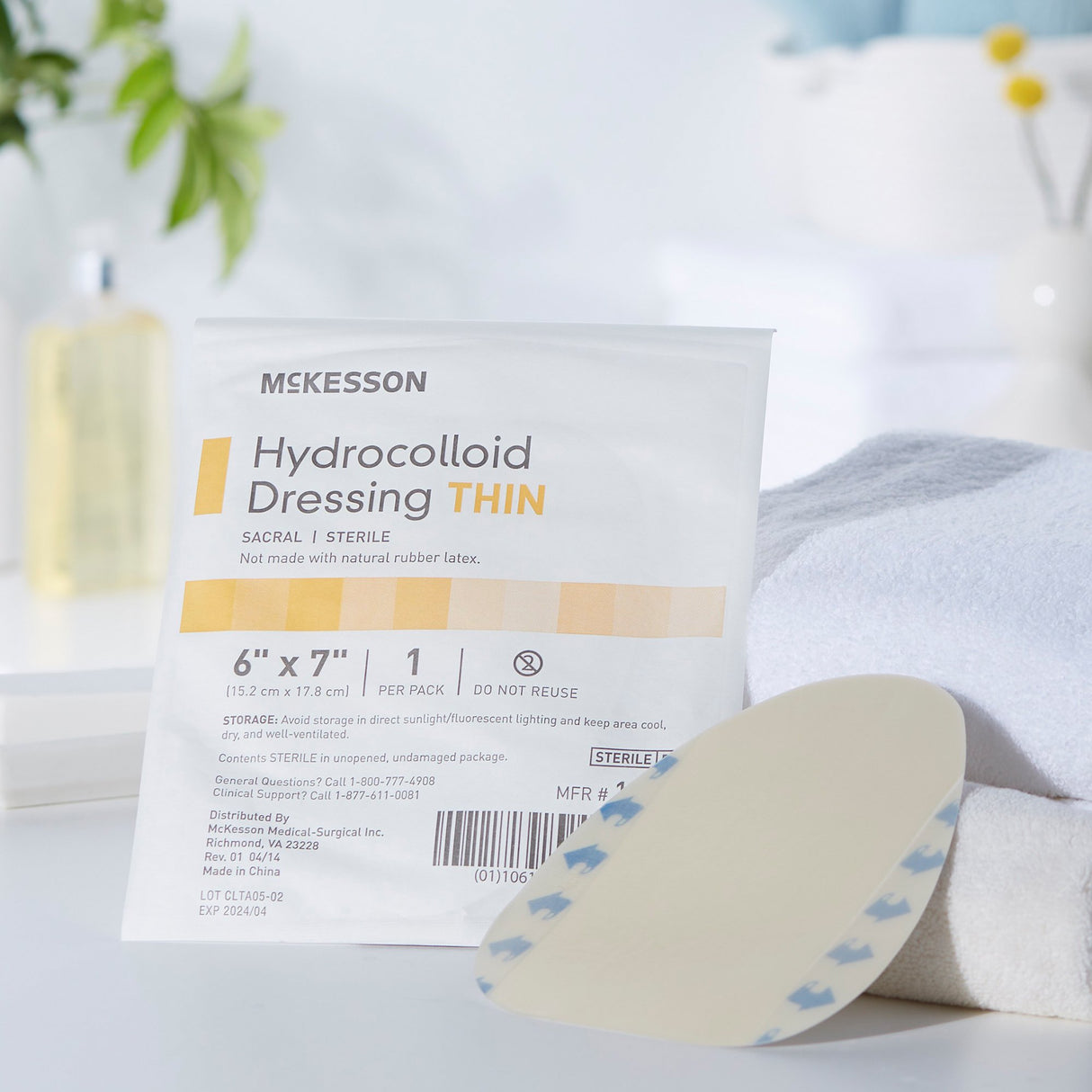 McKesson Hydrocolloid Dressing, 6 x 7 Inch Sacral
