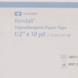 Kendall Hypoallergenic Paper Medical Tape, 1/2 Inch x 10 Yard, White