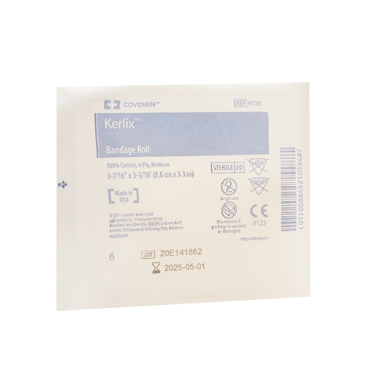 Kerlix Sterile Fluff Bandage Roll, 6-Ply, 3 4/10" x 3 6/10 Yard - 6725-Single - LL Medico