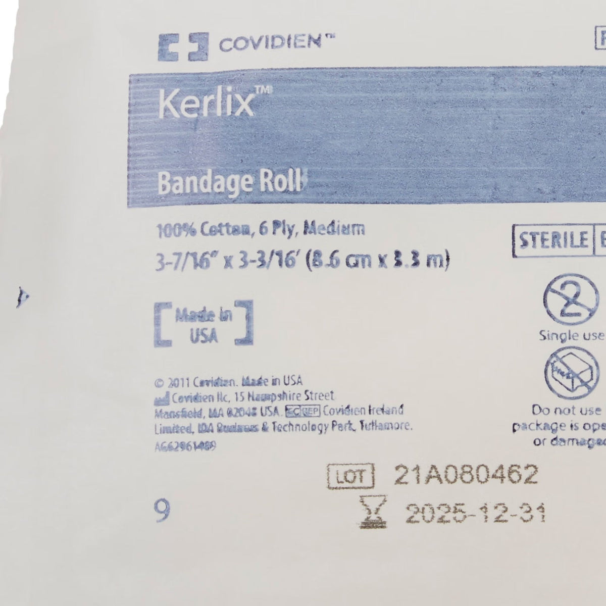 Kerlix Sterile Fluff Bandage Roll, 6-Ply, 3 4/10" x 3 6/10 Yard - 6725-Single - LL Medico
