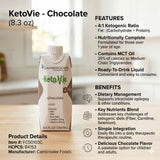KetoVie 4:1 Ketogenic Oral Supplement, Chocolate, 8.5 oz - 50103-Single - LL Medico