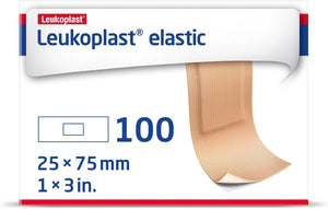 Leukoplast Elastic Adhesive Strip, Sterile, Tan, 1" x 3" - 7645606-Box - LL Medico