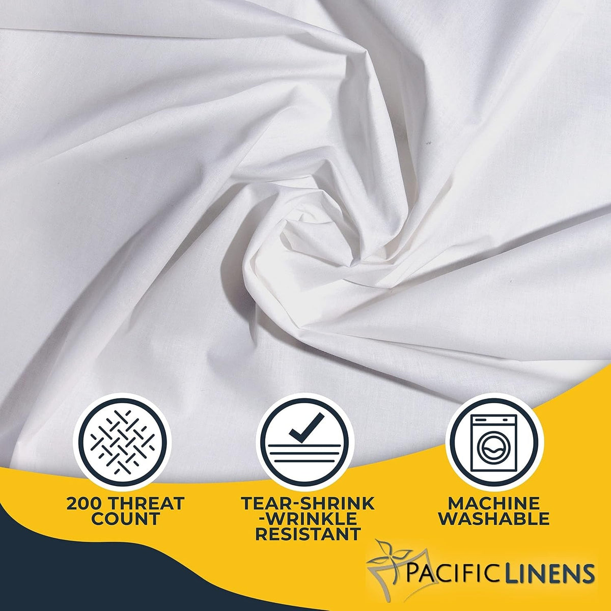 Lew Jan Textile Flat Bed Sheet, Twin, 66" x 104", White - V21-660430-Single - LL Medico