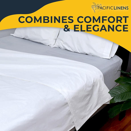 Lew Jan Textile Flat Bed Sheet, Twin, 66" x 104", White - V21-660430-Single - LL Medico