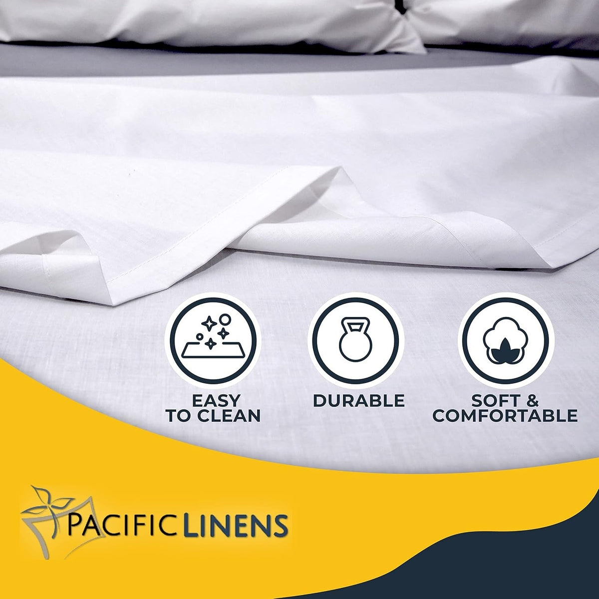 Lew Jan Textile Flat Bed Sheet, Twin, 66" x 104", White - V21-660430-Single - LL Medico