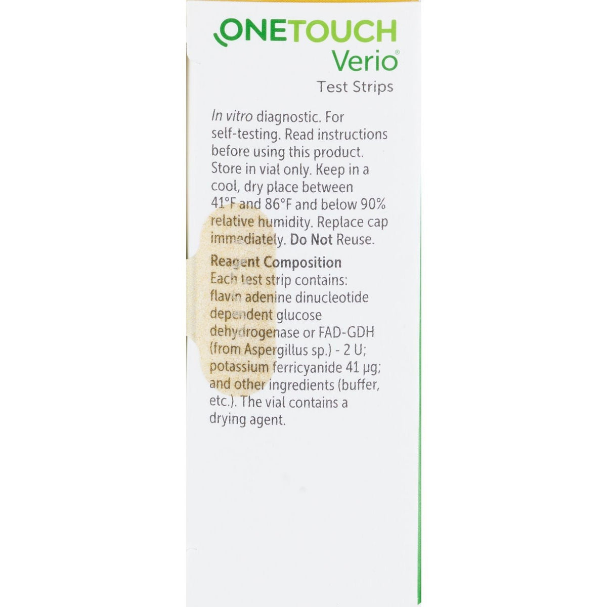 LifeScan OneTouch Verio Blood Glucose Test Strips - 022899-Box - LL Medico