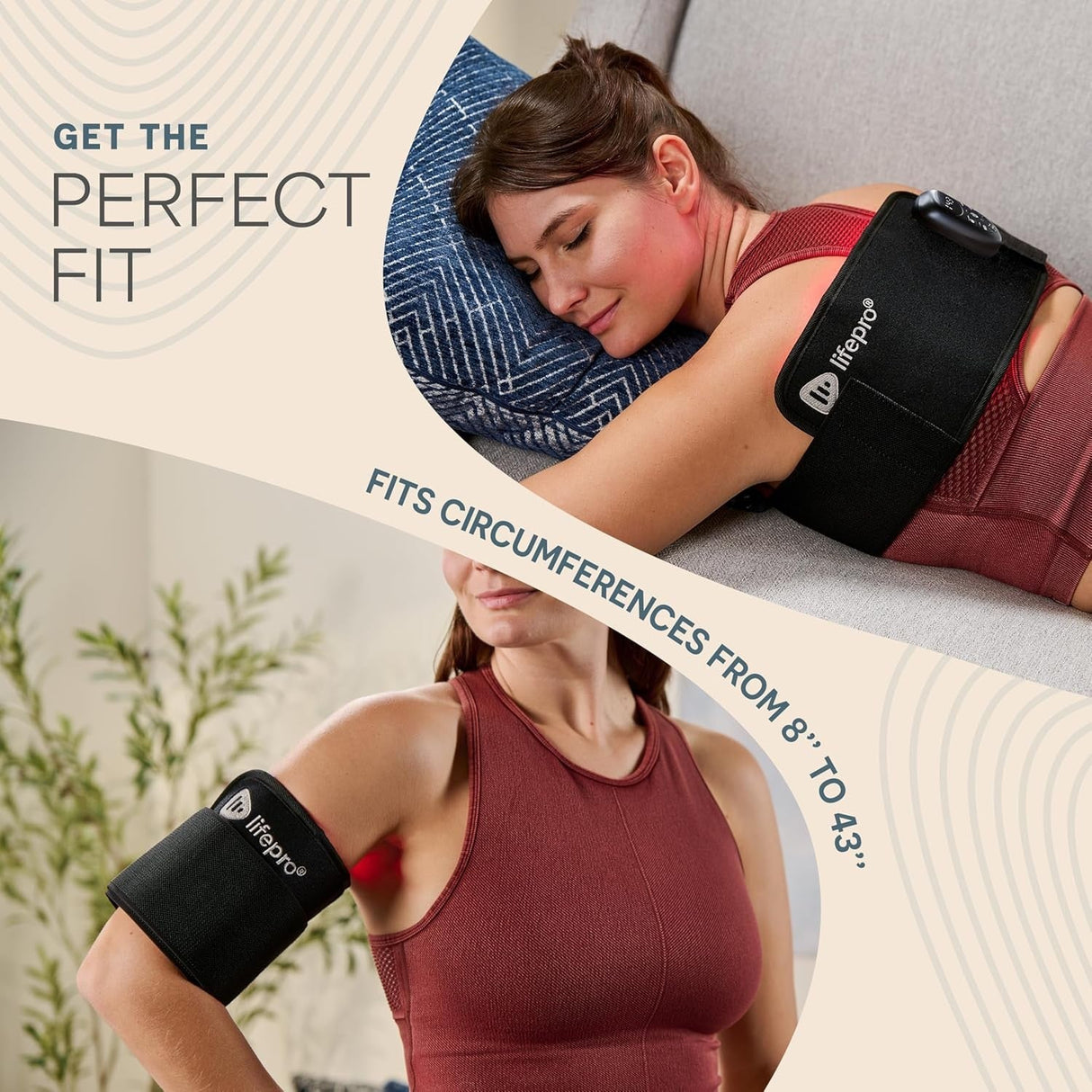 Light Therapy Belt Allevared Pro 6 7/8 X 49 3/5" - LP-ALVRDP-BLK-RTL-Single - LL Medico