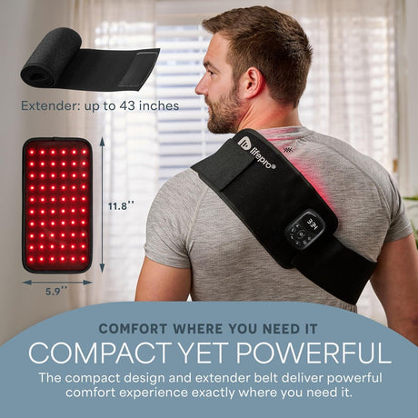 Light Therapy Belt Allevared Pro 6 7/8 X 49 3/5" - LP-ALVRDP-BLK-RTL-Single - LL Medico