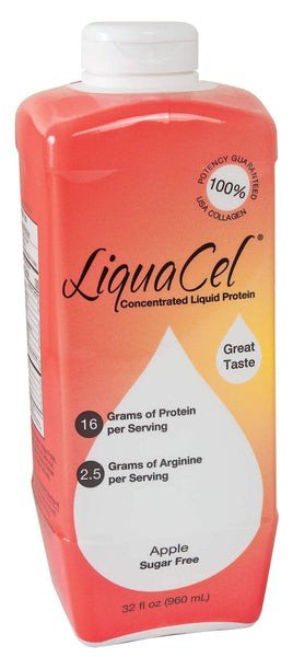 LiquaCel Concentrated Liquid Protein Oral Supplement, Apple, 32 oz - GH-88-Single - LL Medico