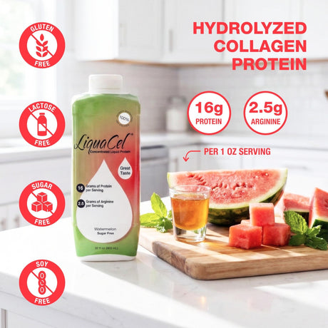 LiquaCel Concentrated Liquid Protein, Watermelon, 32 oz - GH-96-Single - LL Medico