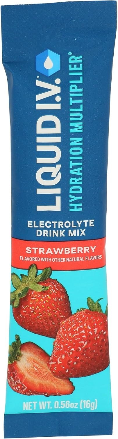 Liquid I.V. Hydration Multiplier Electrolyte Drink Mix, Strawberry, 0.56 oz - LVM-6015-Box - LL Medico