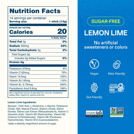Liquid I.V. Hydration Multiplier Sugar Free Oral Electrolyte Solution, Lemon Lime, 0.45 oz - LVM-6032-Box - LL Medico