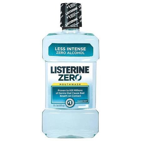 Listerine Zero Alcohol Mouthwash, Clean Mint - 524283400-Case - LL Medico