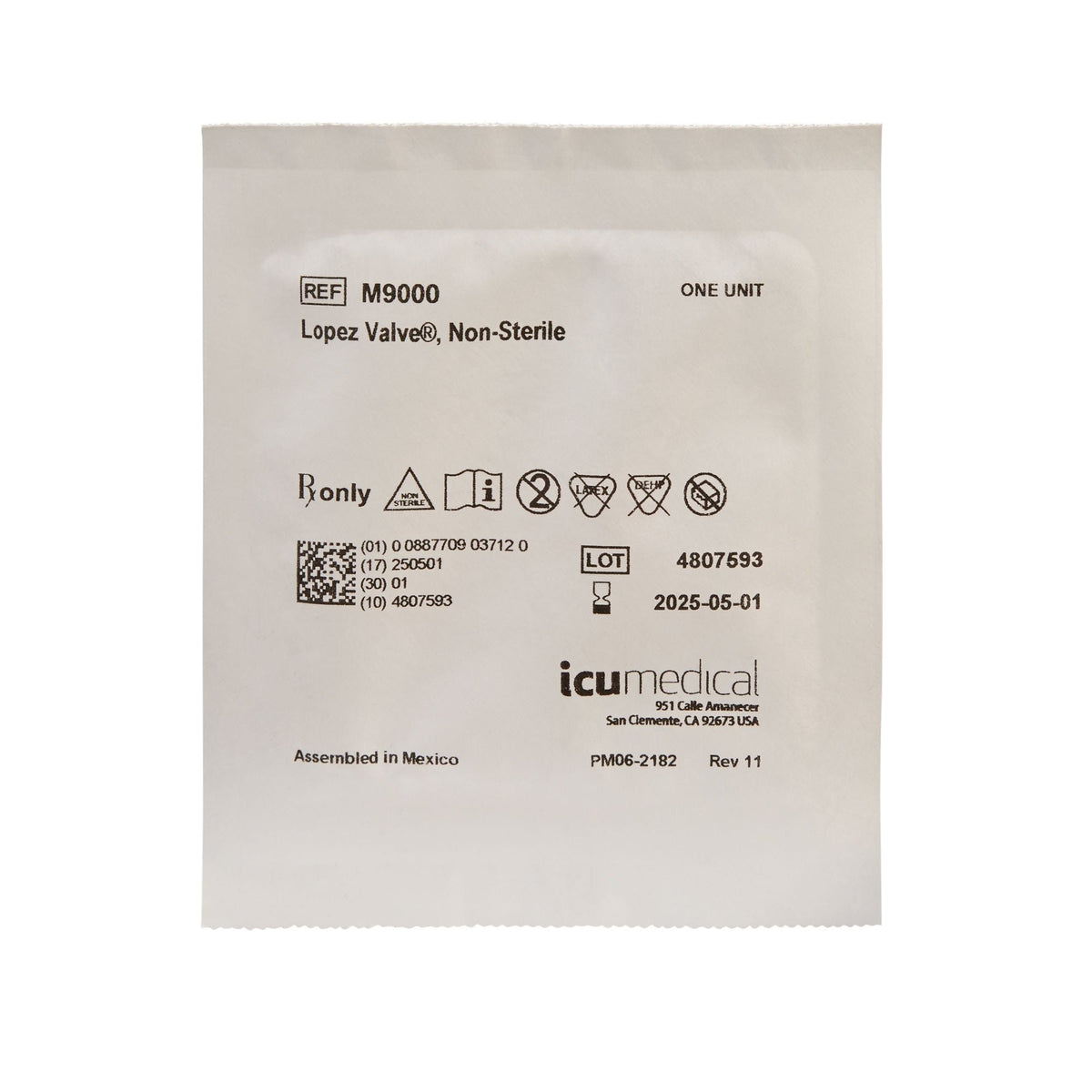 Lopez Enteral Valve Feeding Tube Adapter - M9000-Single - LL Medico