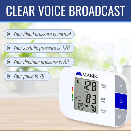 Mabis Digital Blood Pressure Monitor, Adult Arm, Large Cuff - 04-635-001-Single - LL Medico