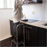 Mabis Step Stool with Handrail, Chrome Plated Steel Frame, 9.5" Step Height - 539-1902-0099-Single - LL Medico