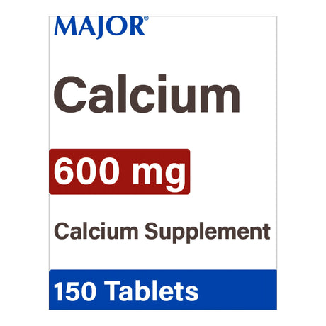 Major Calcium Carbonate Joint Health Supplement, 600 mg - 20555000500 - LL Medico