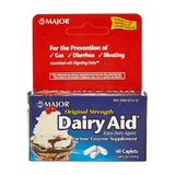 Major Dairy Aid Lactase Enzyme Dietary Supplement, 60 caplets - 00904522452 - LL Medico