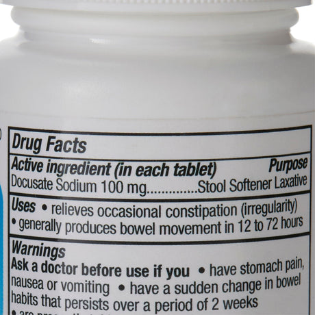 Major Docusate Sodium Stool Softener, 100 mg, Tablet - 00904675060-Bottle - LL Medico