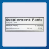 Major Niacin (B3) Dietary Supplement, 500 mg - 00904227260 - LL Medico