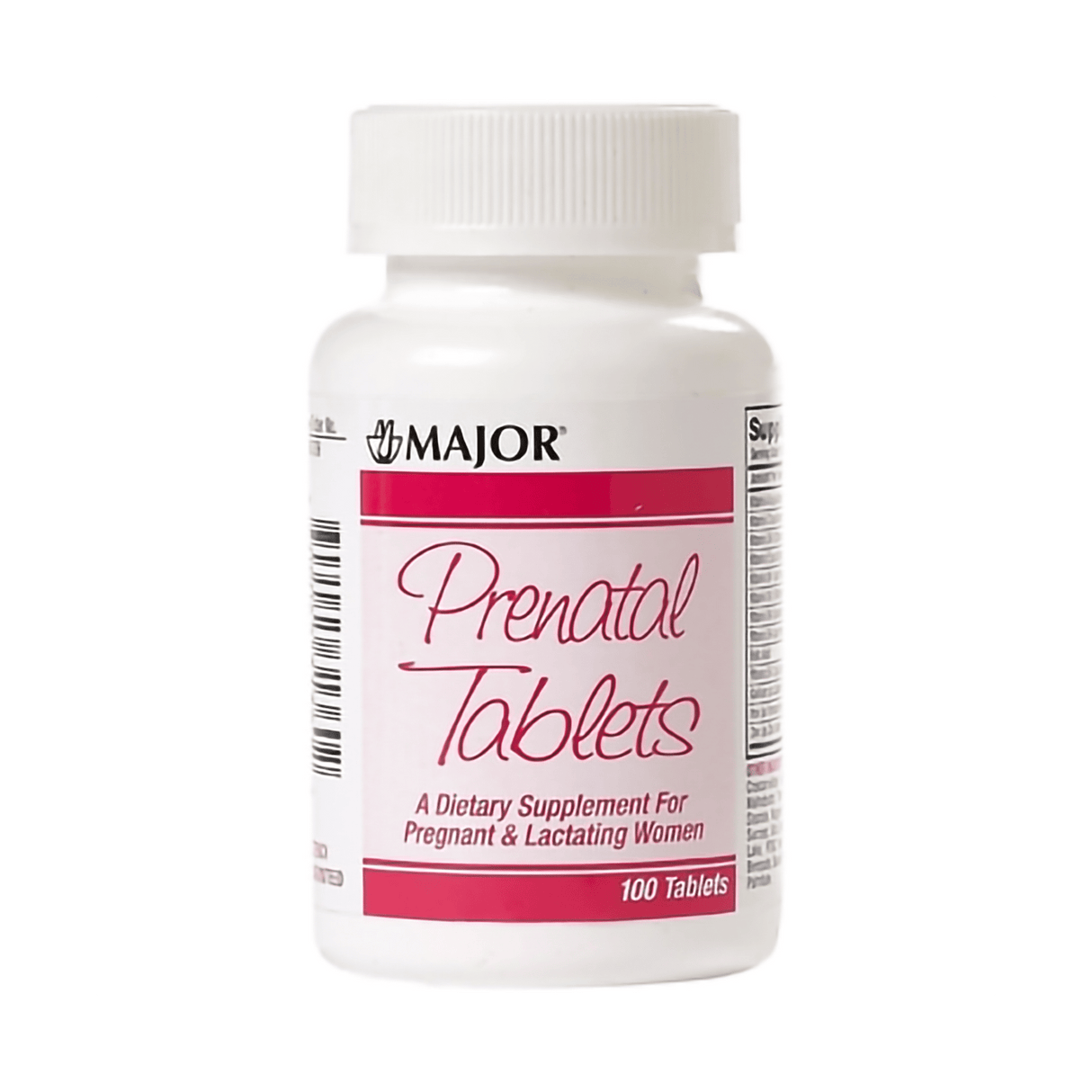 Major Prenatal Vitamin Supplement with Iron and Folic Acid, 100 tablets - 00904531360 - LL Medico