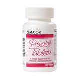 Major Prenatal Vitamin Supplement with Iron and Folic Acid, 100 tablets - 00904531360 - LL Medico