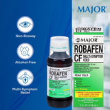 Major Robafen CF Multi - Symptom Cold and Cough Relief Liquid, 4 fl oz - 00904653720 - LL Medico
