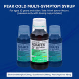 Major Robafen CF Multi - Symptom Cold and Cough Relief Liquid, 4 fl oz - 00904653720 - LL Medico